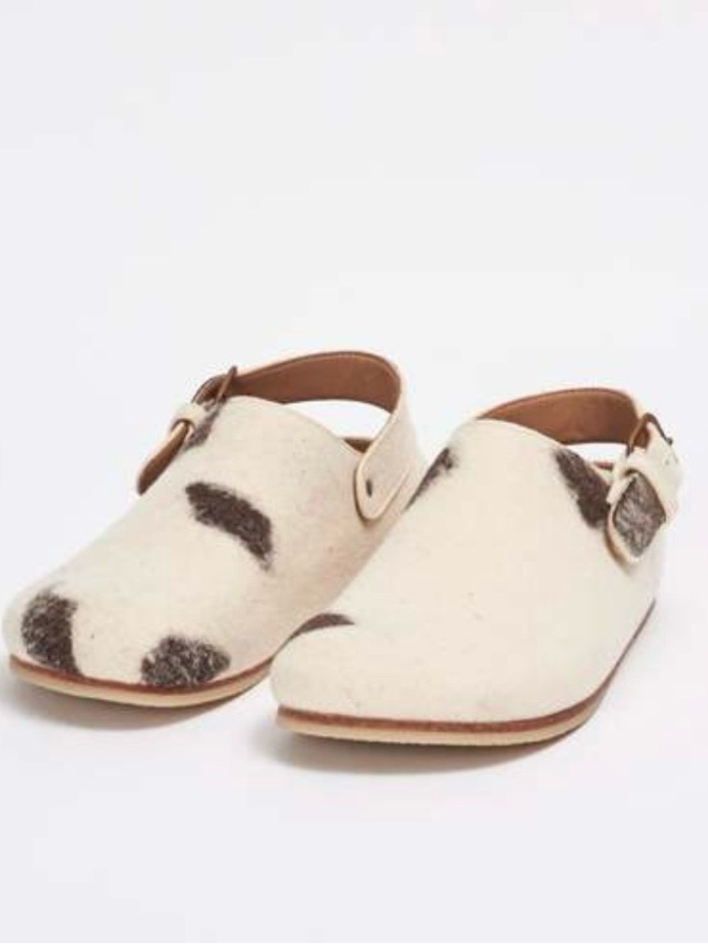 NWOT Lauren Manoogian Felt Buckle Mule in Merle